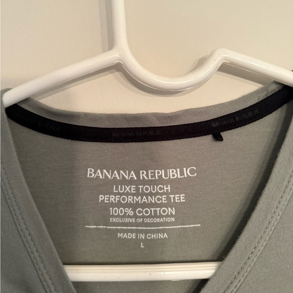 Banana Republic Green Men's Short Sleeve Tee - Picture 3 of 3
